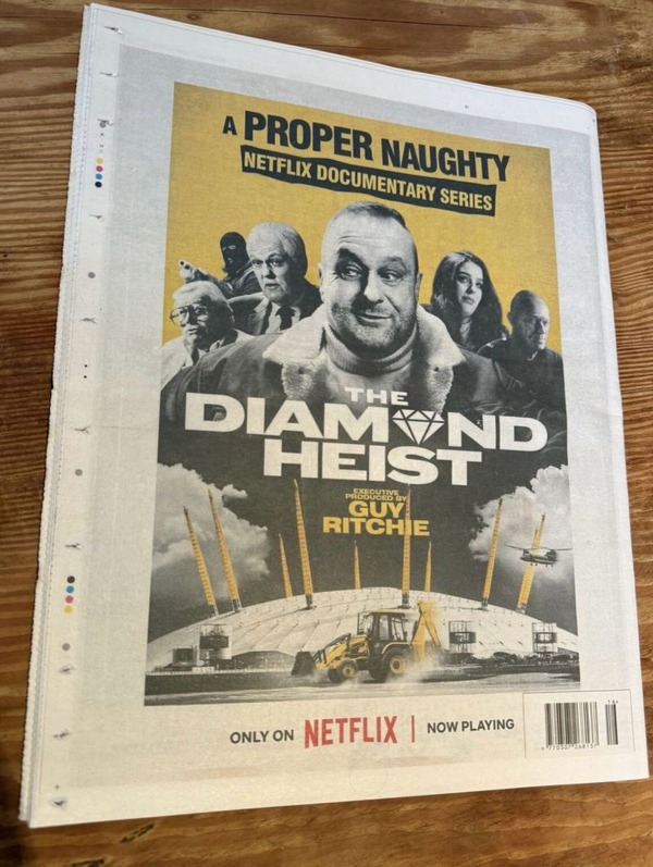 diamond heist front page newspaper spread